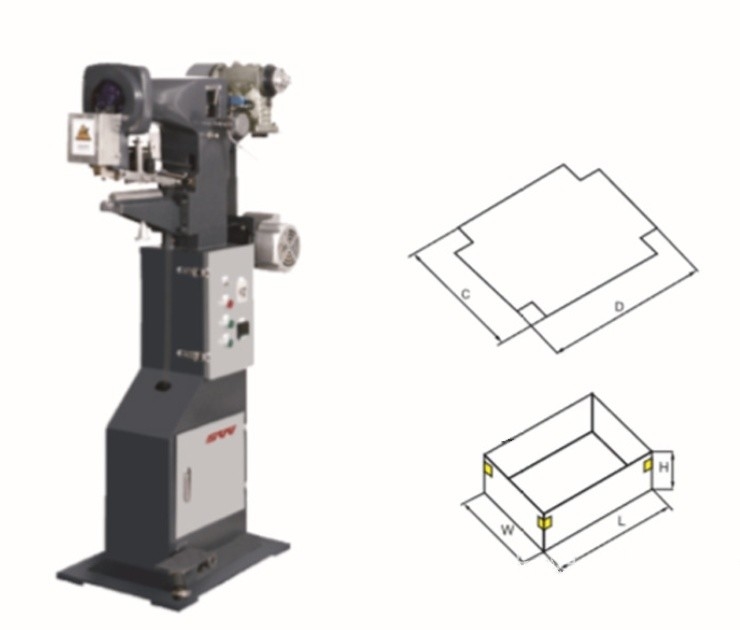 Półautomatyczny prezent Kosmetyczny pudełkowy róg Gluing Making Machine Manualne sztywne pudełkowy róg Pasting Machine